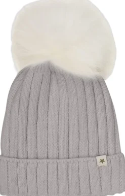 Hat Knit Alpaca Pompom-Huttelihut New