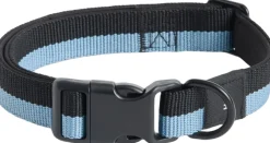 Online Dogs Collar Flat-M/L-Blue, blac Til Boligens Kæledyr