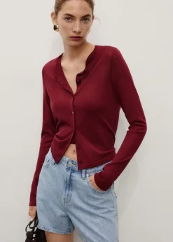 High-waisted straight denim shorts Dame Shorts