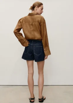 High-waisted straight-fit denim sho-MANGO New