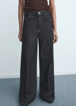 Dame MANGO Bukser>High-waisted wide-leg jeans