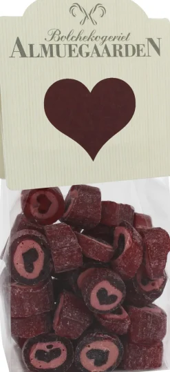 Hjerte bolcher med smag af kirsebær (anledningskort)-Almuegaarden Discount
