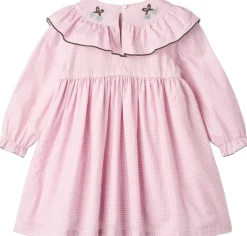 New HOUNDSTOOTH FRILL DRESS W. EMBROIDERY Børn Kjoler