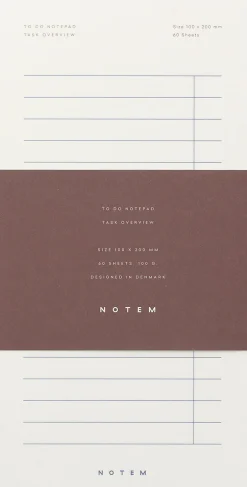 Huskeliste blok, hvid og navy-Notem New