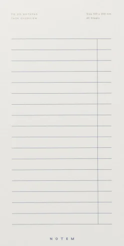 Huskeliste blok, hvid og navy-Notem New