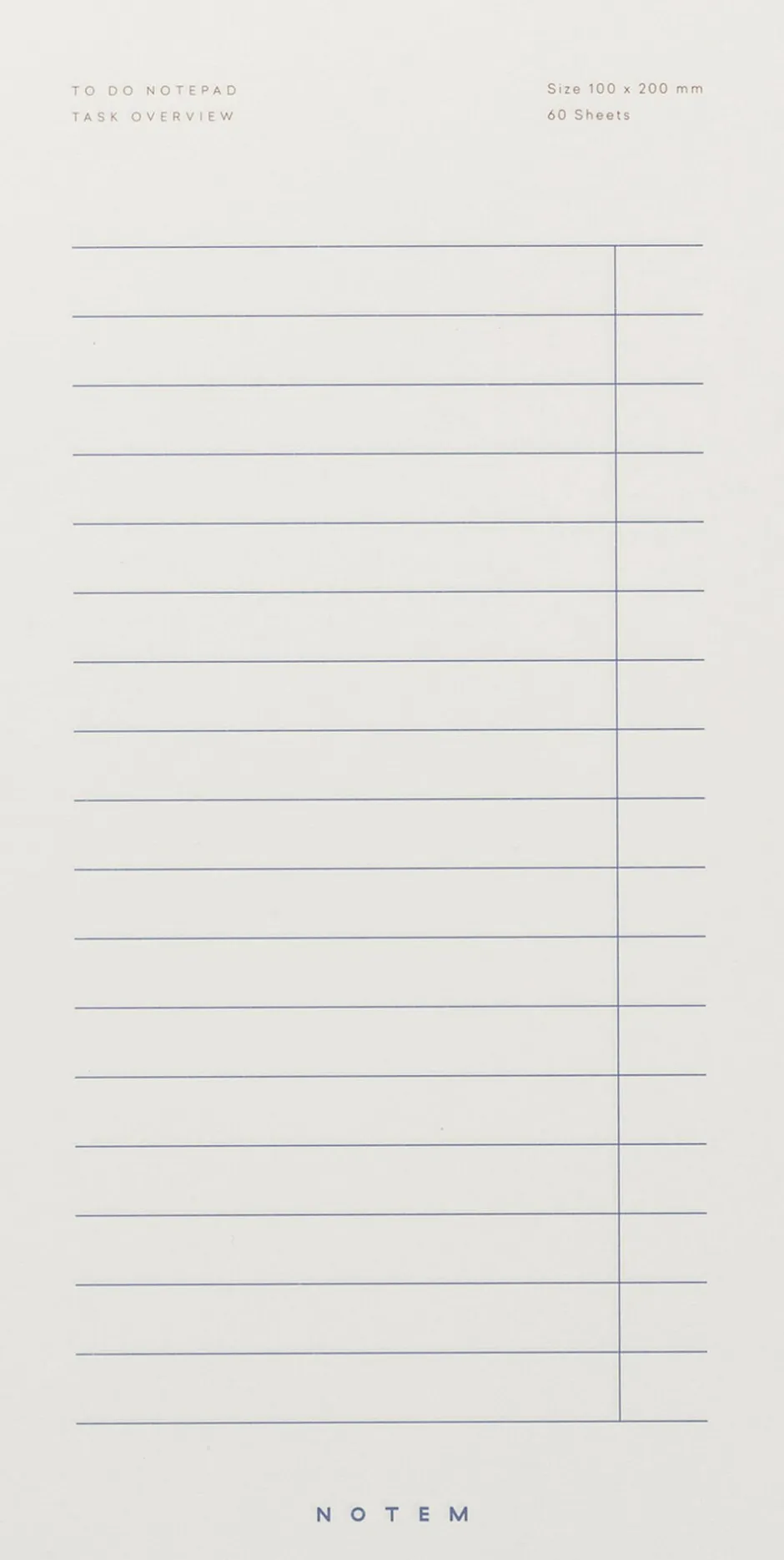 Huskeliste blok, hvid og navy-Notem New