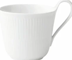 Royal Copenhagen Kopper & Krus>Hvid Riflet 33 cl. højhankskop