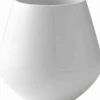 Outlet Hvid Riflet 15 cm. vase - medium Vaser & Urtepotteskjulere