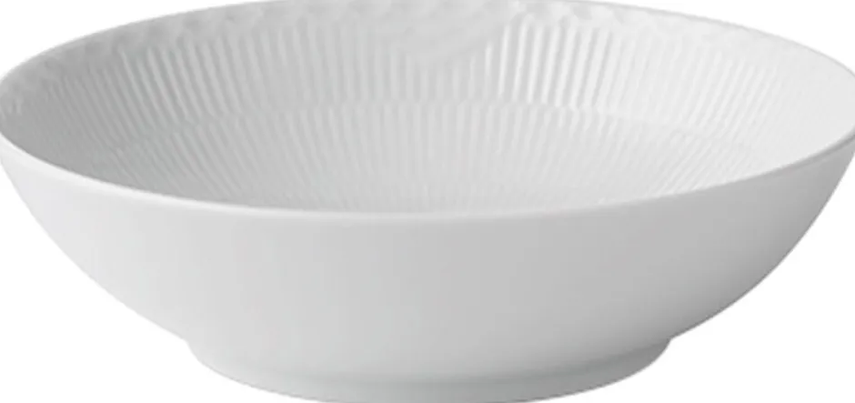 Best Hvid Riflet Halvblonde 1,1 l. skål Skåle & Fade