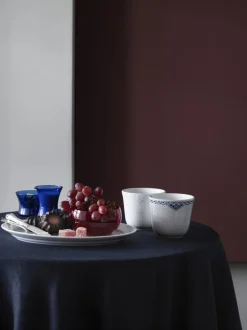 Royal Copenhagen Kopper & Krus>HVID RIFLET HALVBLONDE TERMOKOP 26 CL