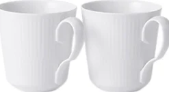 HVID RIFLET 2-PAK KRUS, 28 CL-Royal Copenhagen Hot