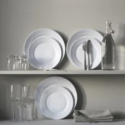 Royal Copenhagen Tallerkener>Hvid Riflet 2-pak tallerkner 27 cm