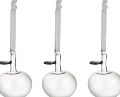 Iittala Juletræspynt>glas æble 3-pak klar