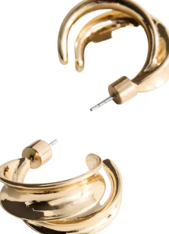 Dame MANGO Andet>Intertwined hoop earrings