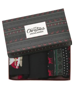 Børn Jack & Jones Strømper & Strømpebukser>JACXMAS REINDEER SOCKS GIFTBOX JNR