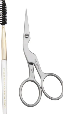 Øjenbrynssaks m. kam-Tweezerman Outlet