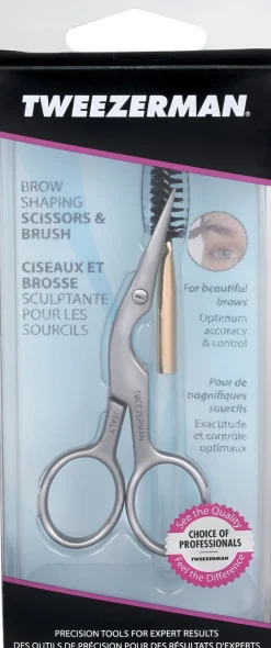 Øjenbrynssaks m. kam-Tweezerman Outlet