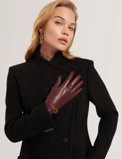JILLLA Buckle Detail Leather Gloves-Ted Baker Discount