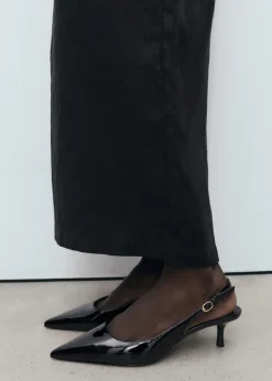 Kitten-heel patent leather shoes-MANGO Discount