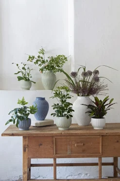 Best Knabstrup, vase, riller lavendelblå, 27 cm Vaser & Urtepotteskjulere