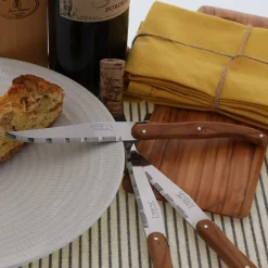 Jean Dubost Bestik>Knive oliventræ, 6stk Laguiole