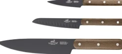 Lion Sabatier Køkkenknive & Sakse>Knivsæt Phenix Walnut 3 dele Sort/valnøddetræ