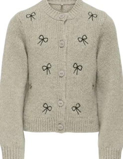 Dame ONLY Strik>KOGCODY L/S O-NECK BOW CARDIGAN KNT