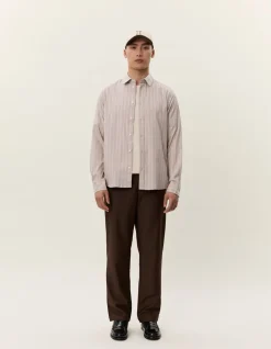 Sale Konrad Melange Striped Shirt Skjorter|Julegaver