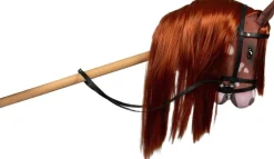 KÆPHEST. COCO, RØDBRUN/HV-Legetøj Discount