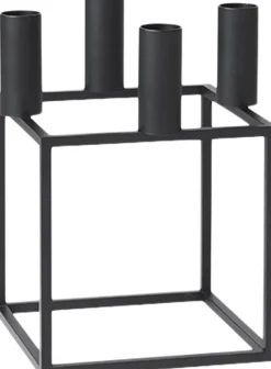 Hot Kubus 4, Candle Holder, Black Adventsstager