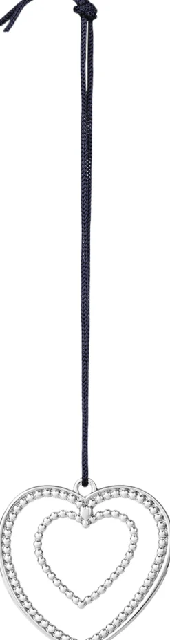 Discount Kuglehjerte H7 forsølvet Juletræspynt