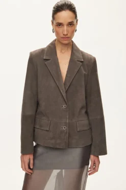 Kylie Suede Blazer-Oval Square Online