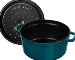 Staub Gryder & Pander>La Cocotte Cocotte 26 cm / 5,25 l, Rund, La-Mer-Turkis-Blågr