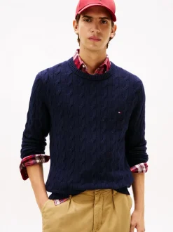 Sale LAMBSWOOL BLEND CABLE CREW Sweatshirts|Strik