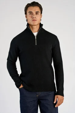 Lambswool half zip knit-Lindbergh Sale