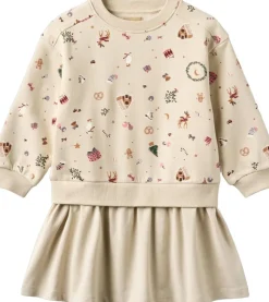 Børn Wheat Kjoler>Langærmet Sweat Kjole Maggie