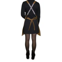 DutchDeluxes Tekstiler Til Køkkenet>Læderforklæde Suspender Serie Apron Vintage Camel