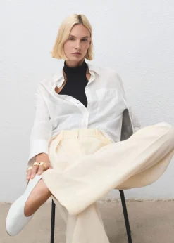 Dame MANGO Ballerinaer>Leather ballet flats