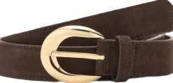 Sale Leather belt with oval buckle Dame Bælter