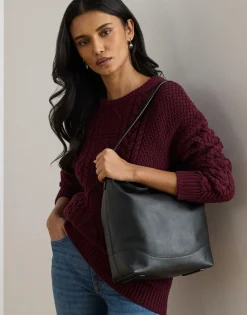 Sale Leather Large Tasha Bucket Bag Dame Skuldertasker