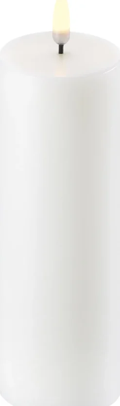 LED Pillar Candle - Nordic White - 5,8 x 15 cm-Uyuni Discount