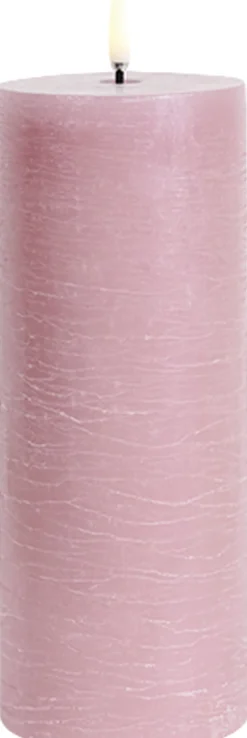 Uyuni Lys & Lysestager>LED pillar candle, Dusty rose