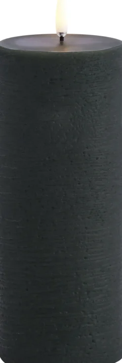 LED pillar candle, Pine green, Rustic, 7,8 x 20,3 cm 4/24-Uyuni Best