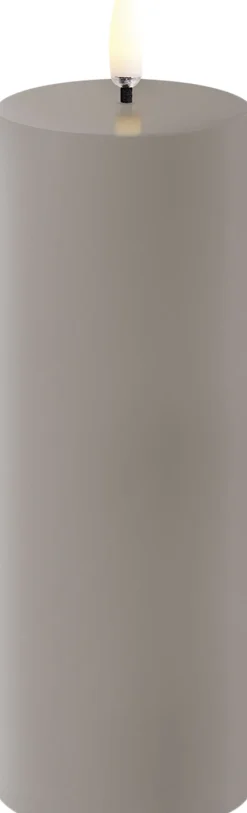 LED pillar candle, Sandstone, Smooth, 5,8x15,2 cm-Uyuni