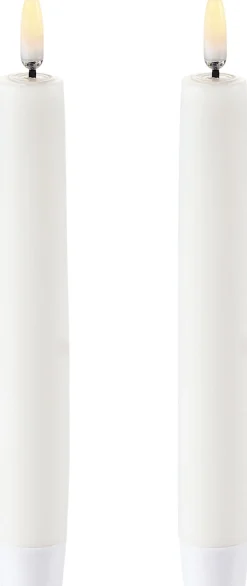Uyuni Lys & Lysestager|Elektriske Julelys>LED Taper Candle - twin pack - Nordic White - 2,3 x 15 cm