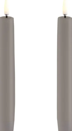 LED taper candle, Sandstone, Smooth, 2-pack, 2,3x15,5 cm-Uyuni Best