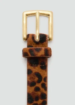 New Leopard fur leather belt Dame Bælter