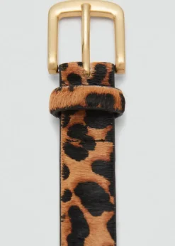 Clearance Leopard leather belt Dame Bælter