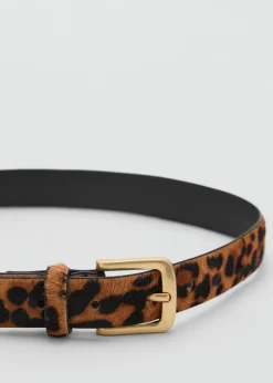 Clearance Leopard leather belt Dame Bælter