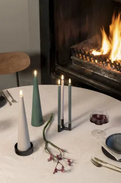 Light Candleholder pillar, Matte black, 9x3 cm-Uyuni Sale